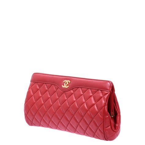 chanel quilted clutch red outfit|chanel quilted clutch.